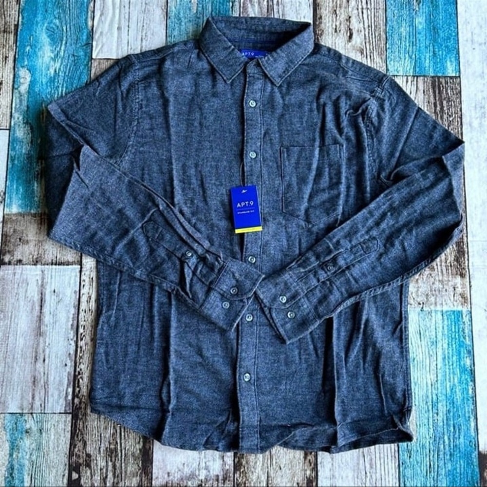 NEW medium apt 9 untucked mens buttondown Shirt
